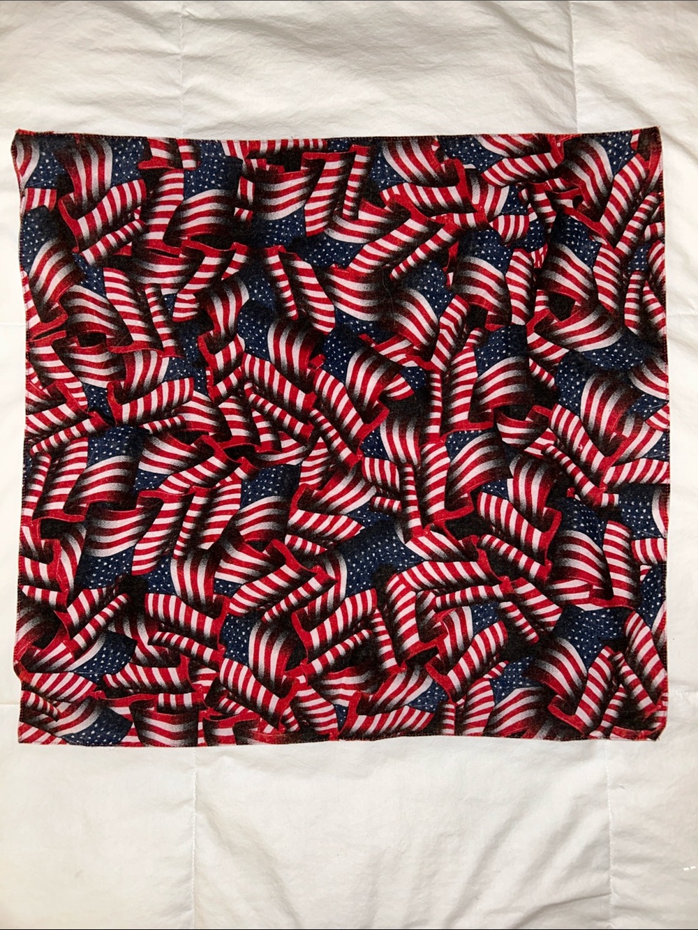 Patriotic Flag Print Scarf - Red, White & Blue